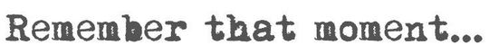 Remember the moment logo
