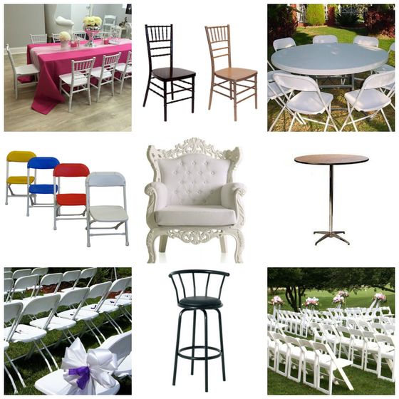 Tables and Chairs Rentals