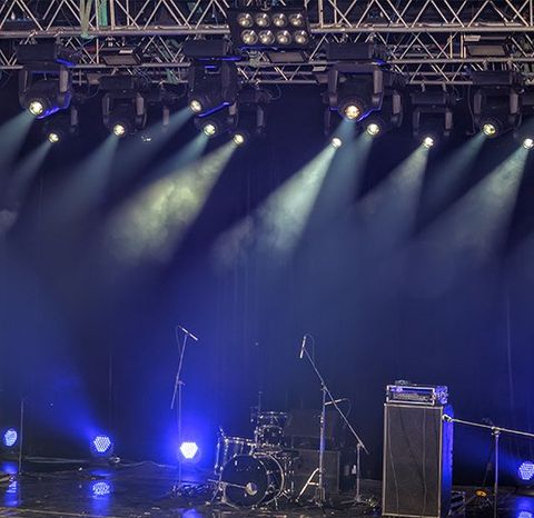 Spotlights and illumination on stage with sound equipment - Sound tech in Oldsmar, FL Spotlights and illumination on stage with sound equipment - Sound tech in Oldsmar, FL