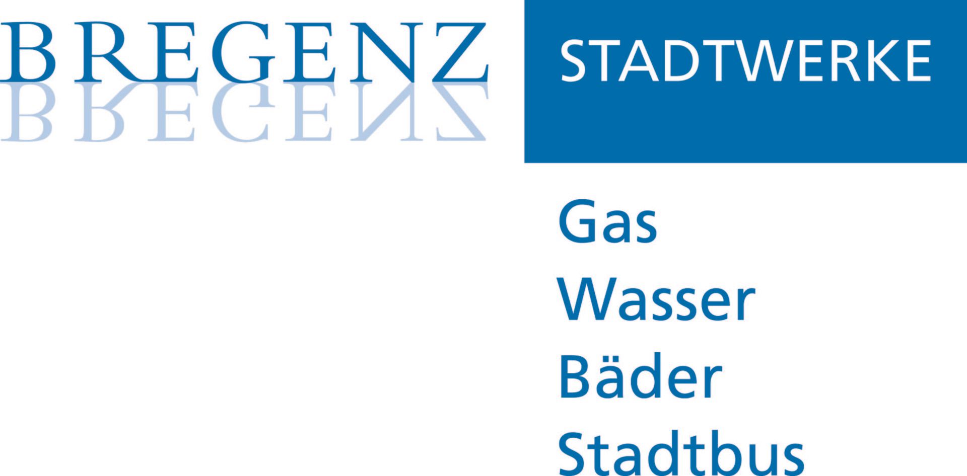 Ein blau-weißes Logo für die Bregenzer Stadtwerke