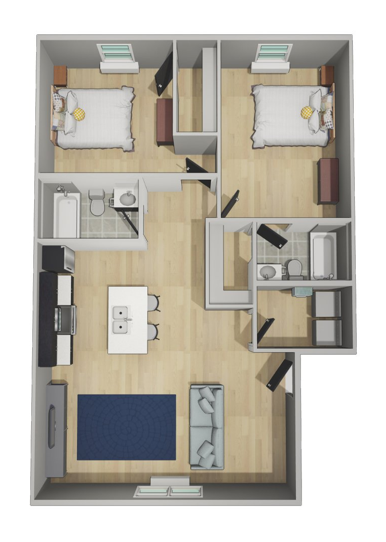 Two Bedroom Floorplan