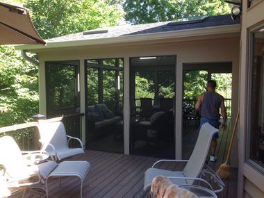 Porch of a wooden house