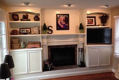 Fireplace in a living room