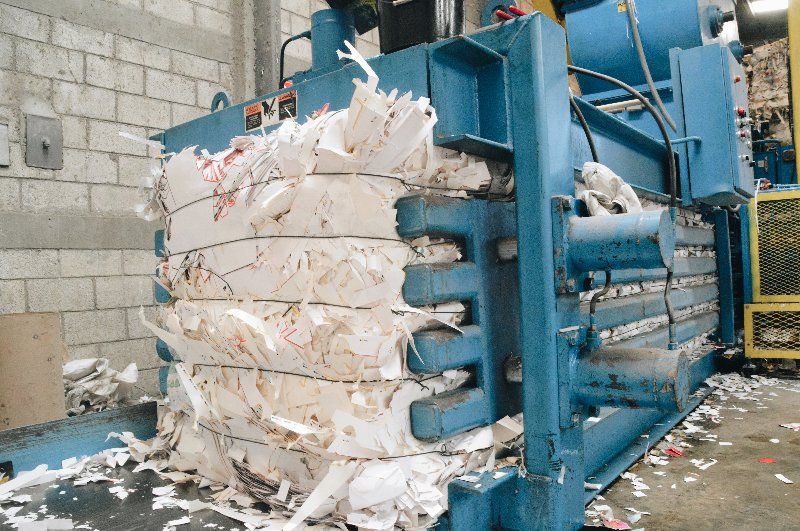 Recicladora La Joya S.A. máquina con material reciclable