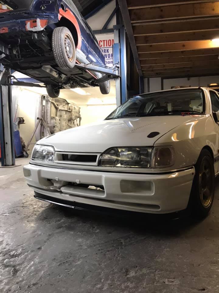 white car