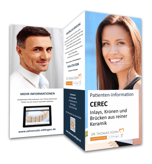 Flyer Cerec Keramik-Zahnersatz Flyer Cerec Keramik-Zahnersatz