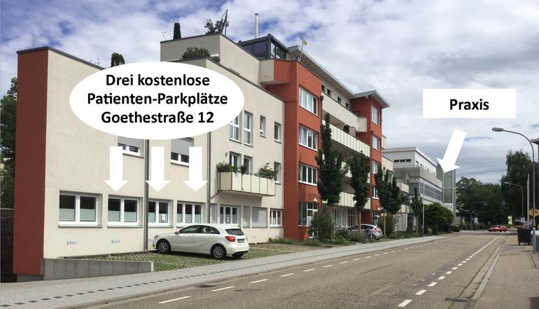Parkplätze Zahnarzt Ettlingen, Dr. Kühn