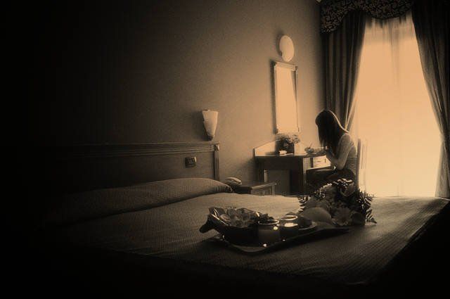 camera matrimoniale di un hotel