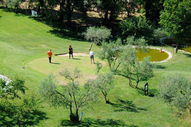 alcuni uomini mentre giocano a golf