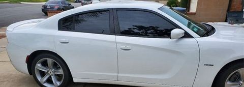 White Car With Tinted Window — Covina, California — Elite Tint White Car With Tinted Window — Covina, California — Elite Tint