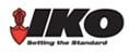 The IKO logo featuring bold black lettering and a red shield-shaped icon with the slogan
