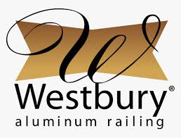 The logo for Westbury Aluminum Railing, featuring a cursive