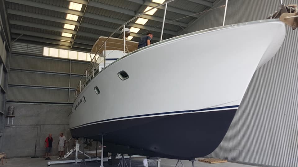 Side View of Marine Vessel Under Repair — Local Marine Repair Experts in Coomera, QLD