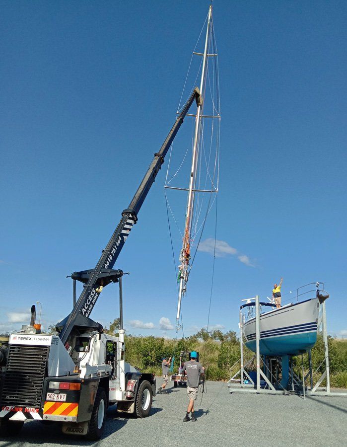 Stepping A Mast — Local Marine Repair Experts in Coomera, QLD