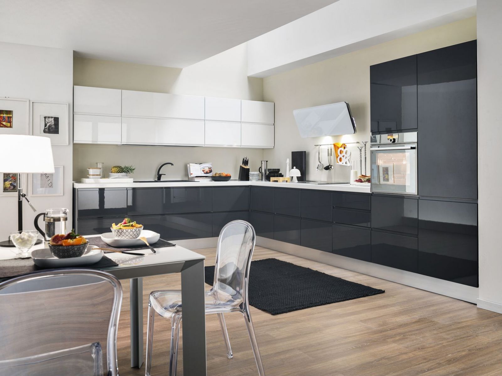 Alina Graph White-modern extendable kitchen table