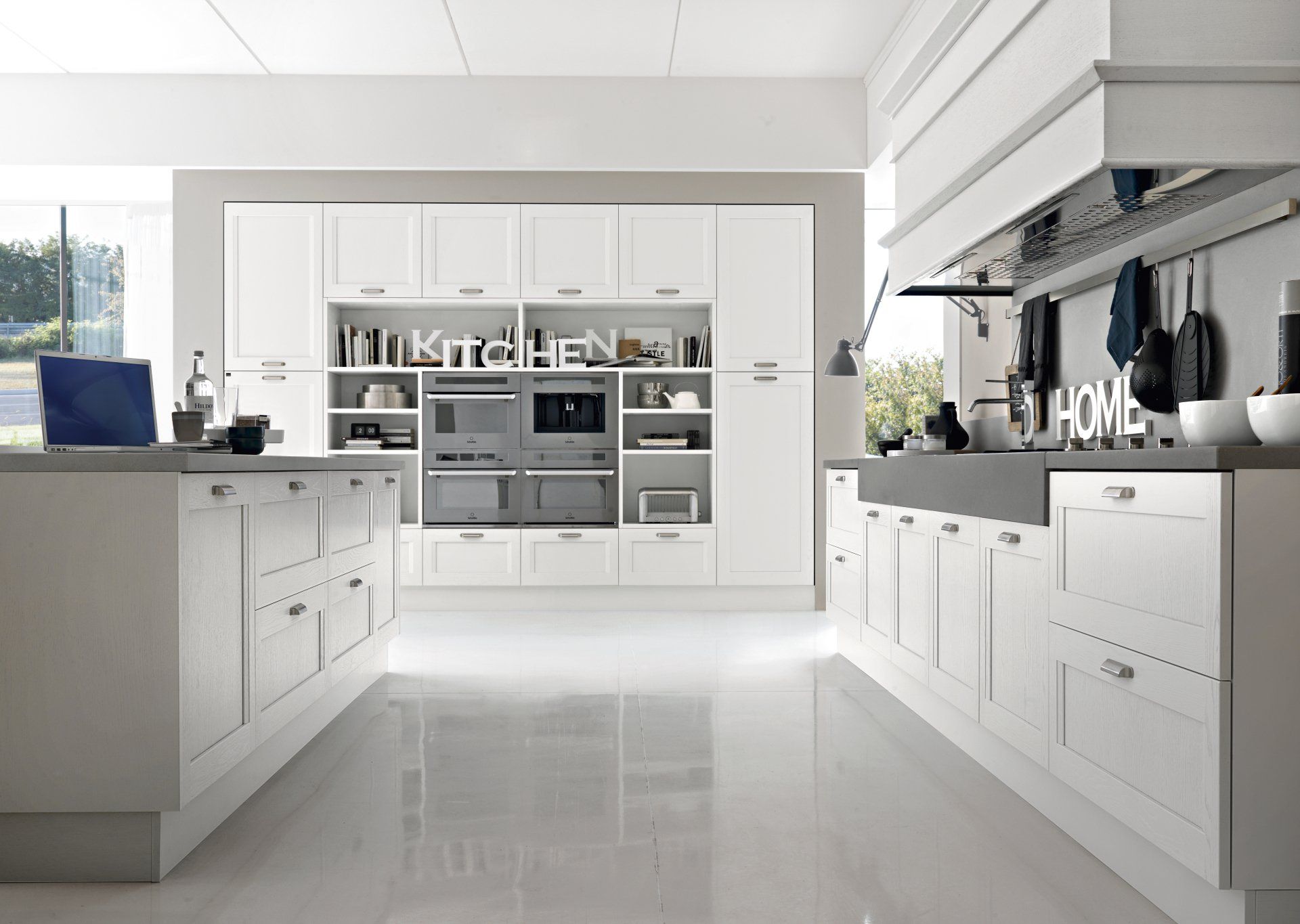 luxury modern white kitchen