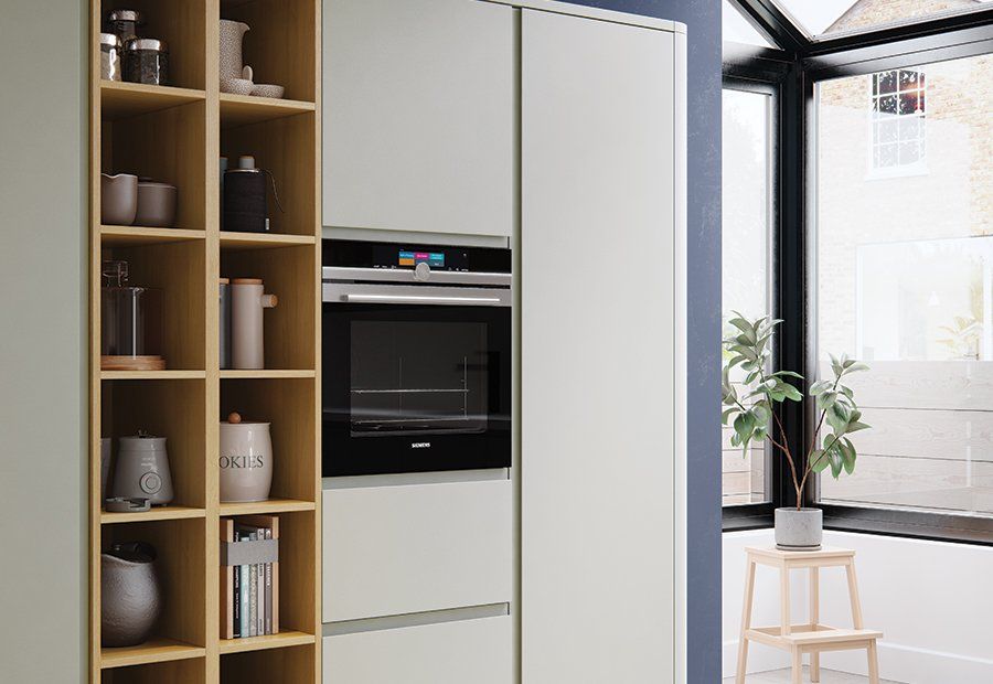 Strada matte stone painted kitchen wall run