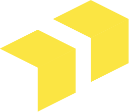 A yellow arrow pointing in opposite directions on a white background.