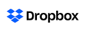 A blue and white logo for dropbox on a white background.