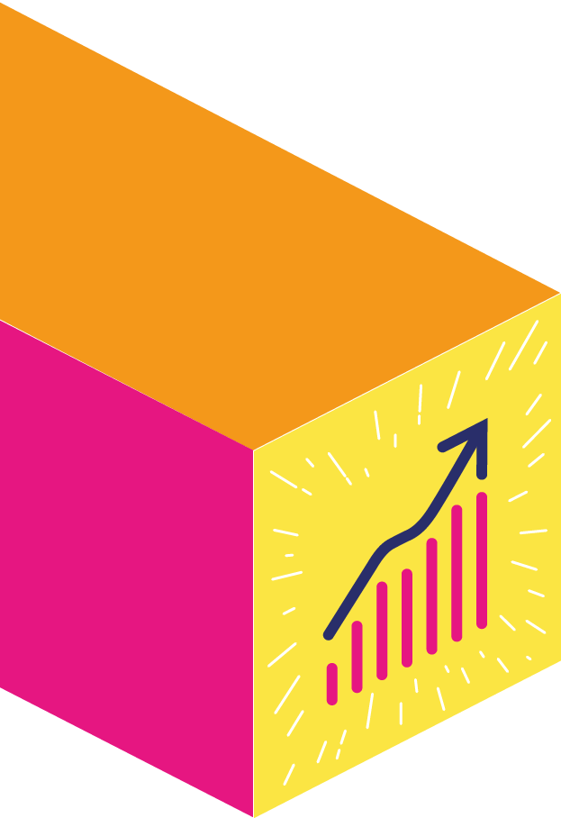 Graphic of positive bar graph