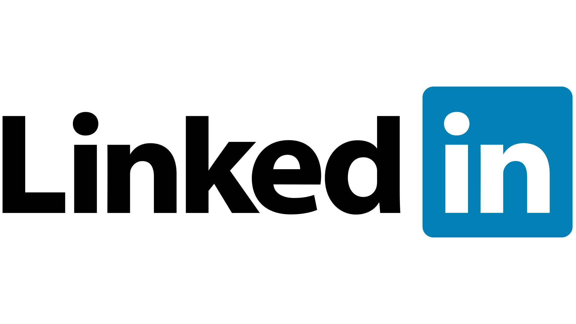 A linkedin logo with a blue square in the middle on a white background.