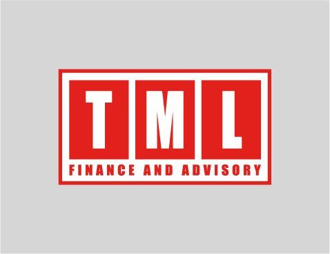 A red and white logo for tml finance and advisory