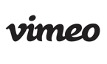 A black and white logo for vimeo on a white background.