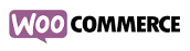 The logo for woocommerce is a purple speech bubble on a white background.