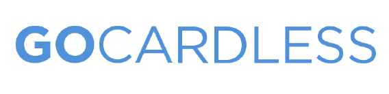 The word gocardless is written in blue on a white background.