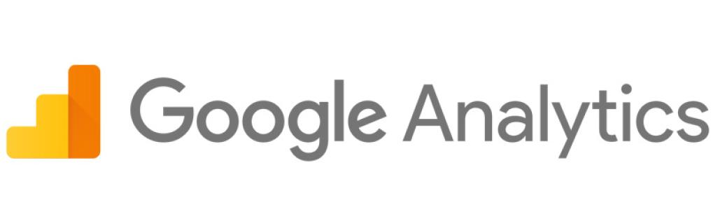 The google analytics logo is on a white background.