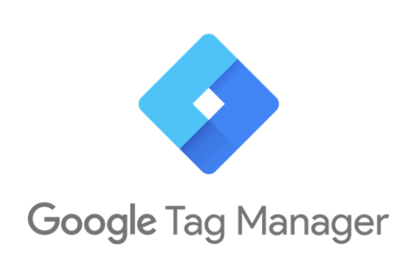 A google tag manager logo on a white background