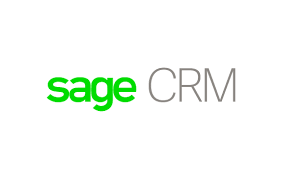 The sage crm logo is green and gray on a white background.