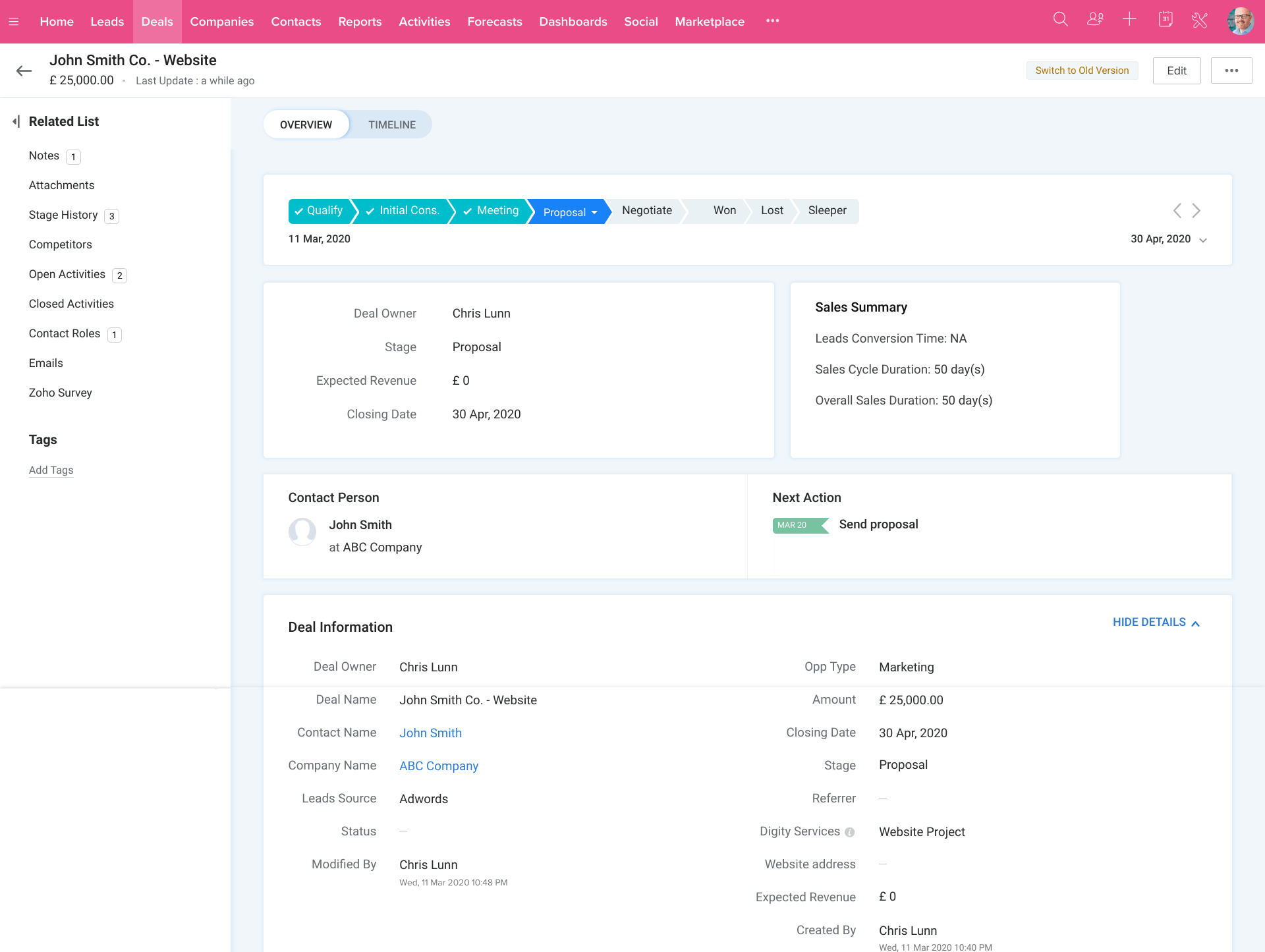 A screenshot of a computer screen showing a dashboard