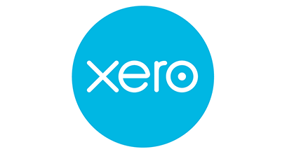 The xero logo is in a blue circle on a white background.
