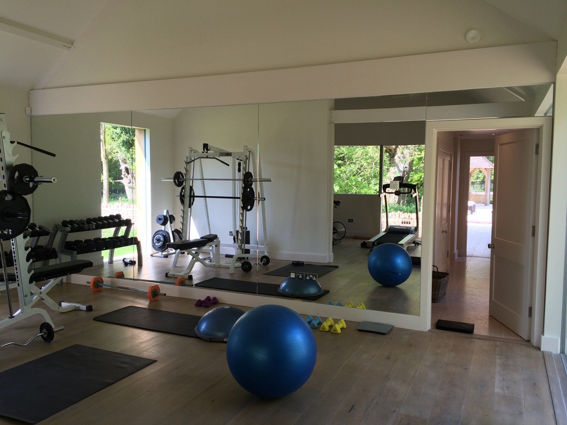 Gym mirror glazing