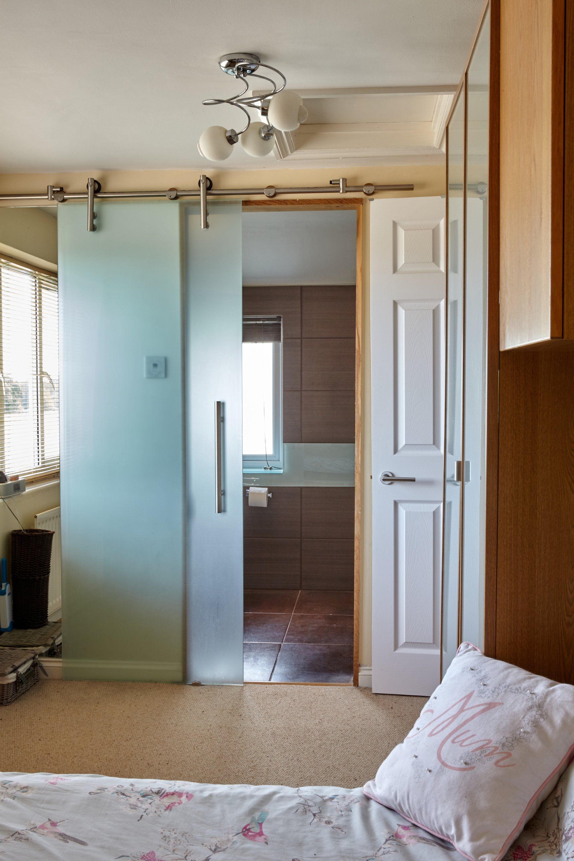 sandblasted toughened glass sliding door