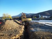 Earthworks on a Hobart block of land