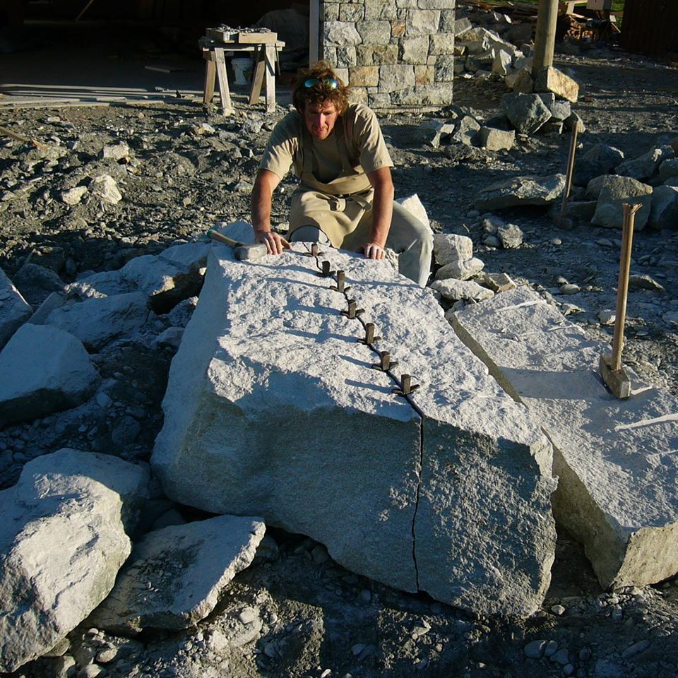 Dave Splitting Stone