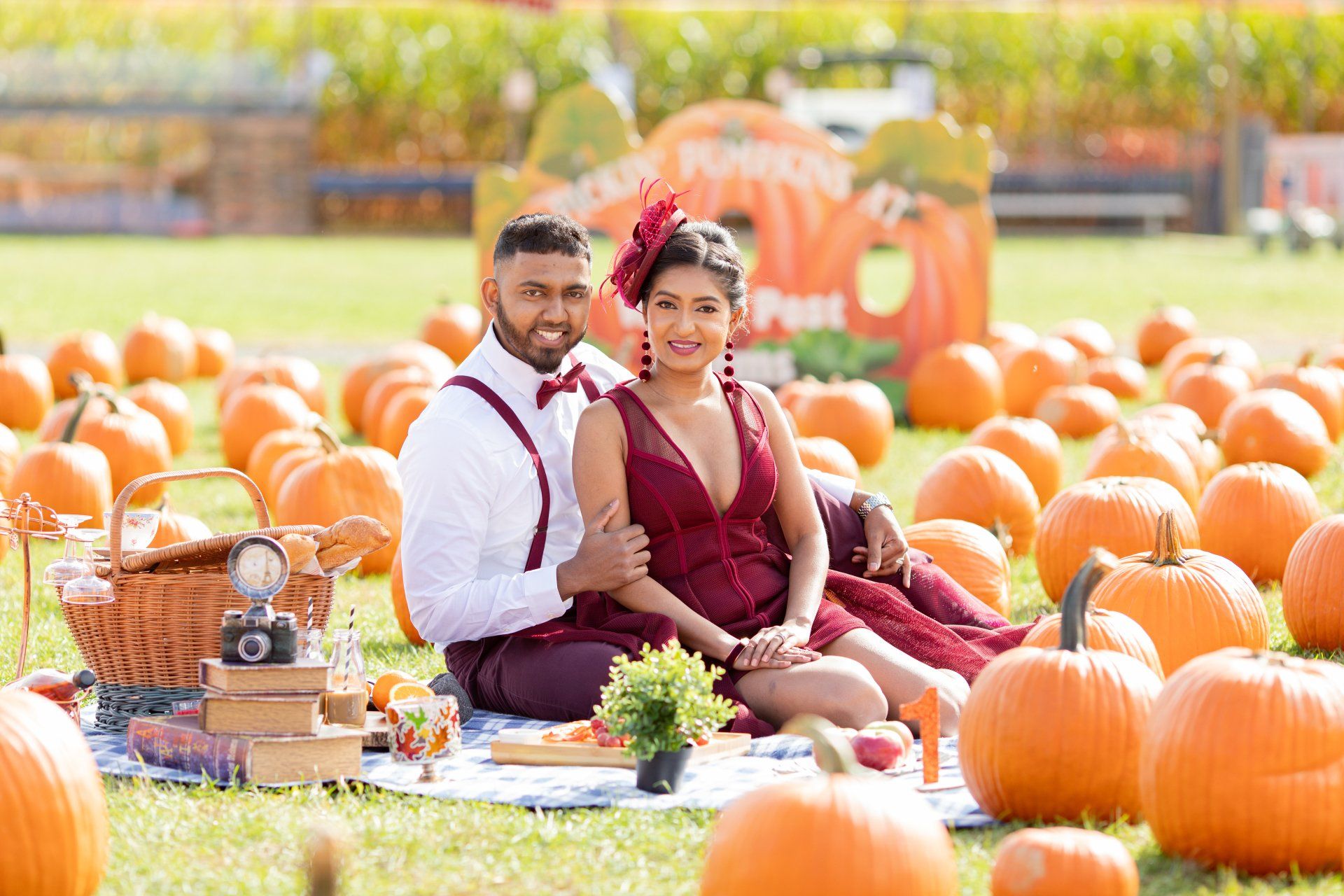 1st Anniversary Photoshoot | Outdoor Fall Photoshoot NY | Milestone Anniversary | NY Photographer | Couples Photoshoot Outdoor New York | Fall Outdoor Photoshoot with Pumpkins