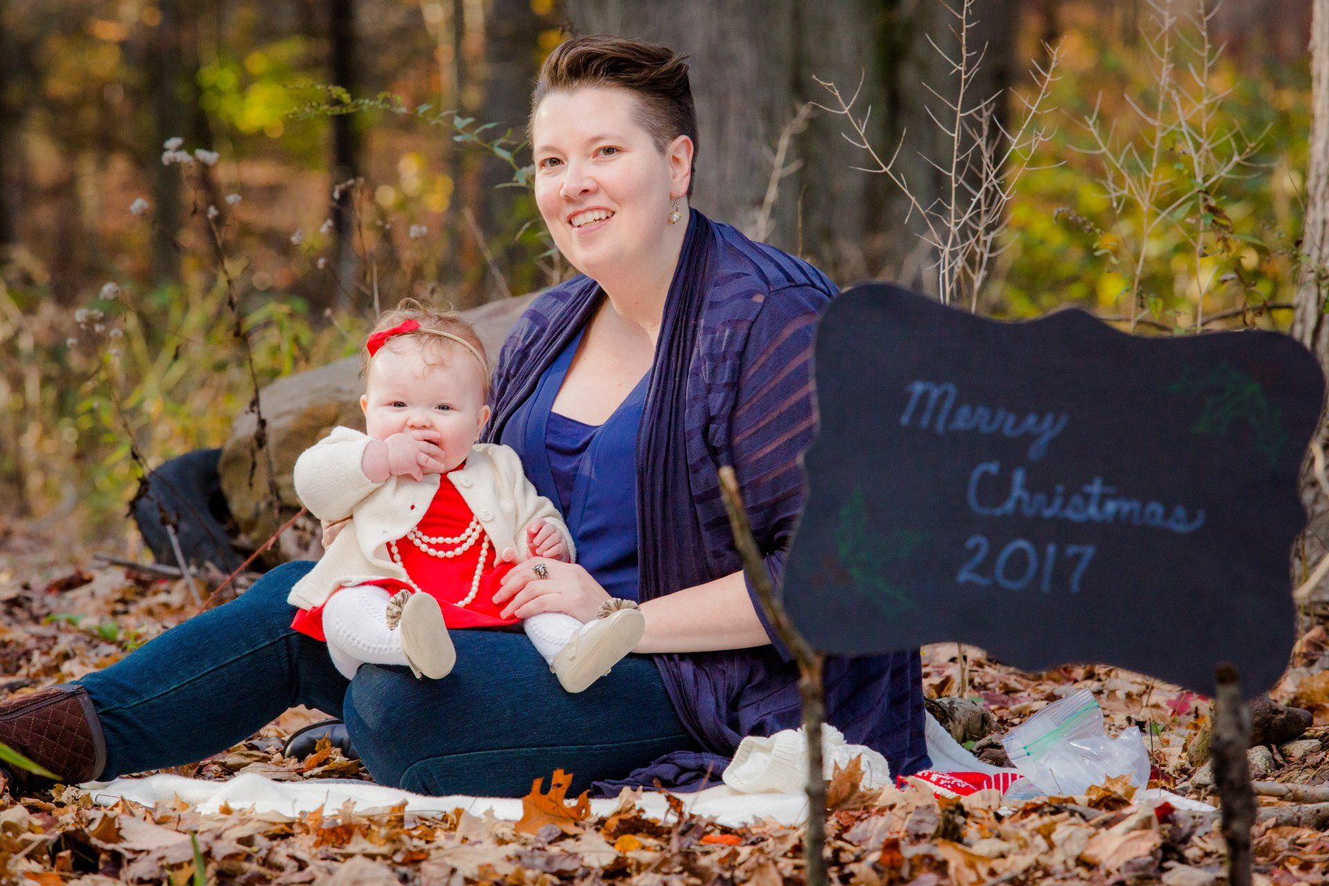 Outdoor Baby Christmas Photos | Outdoor Family Christmas Photos NYC | Creative Holiday Baby Photos New York New Jersey | Professional Family Christmas Photos | Holiday Family Photos in New York