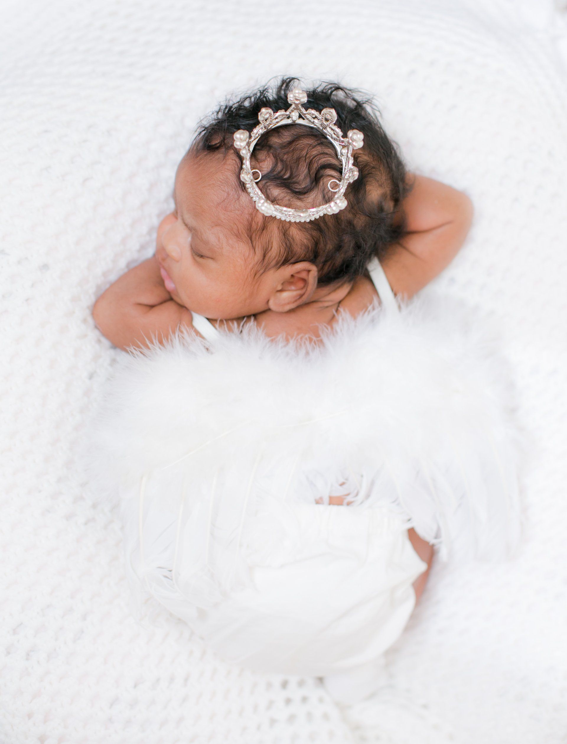 Newborn Photography | NYC Lifestyle Newborn Photographer | Angel Wings | Princess Tiara