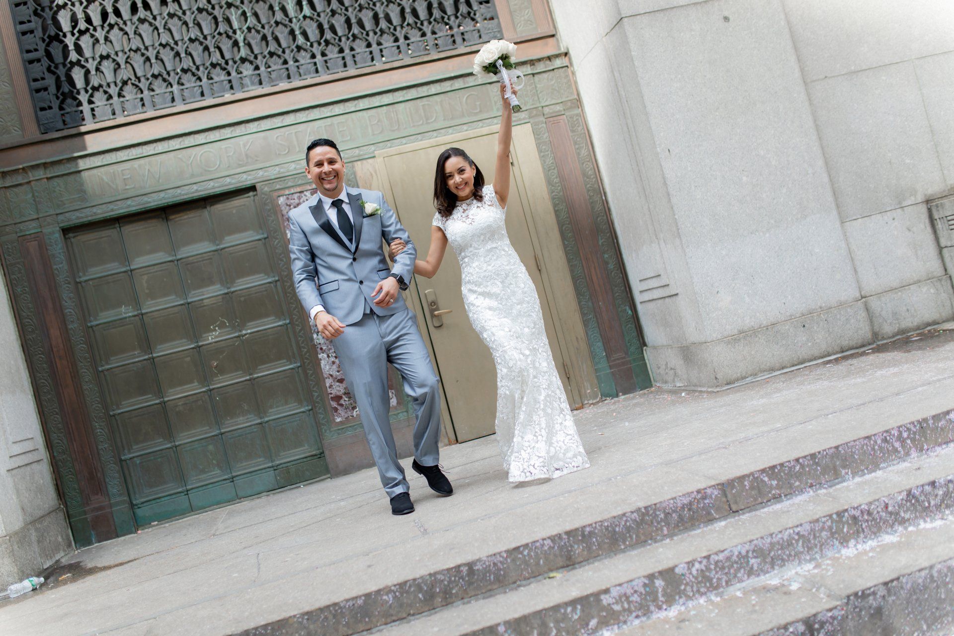 NY City Hall Wedding Photographer NYC | Wedding Poses Photos | Elopement City Hall Photos | NYC Wedding Elopement Photographer