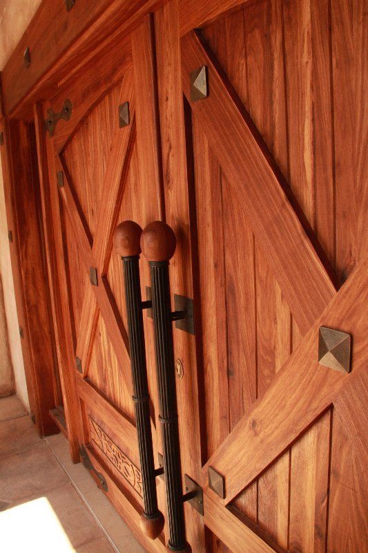Grapedoor Custom Made Wooden Door with Rustic handles