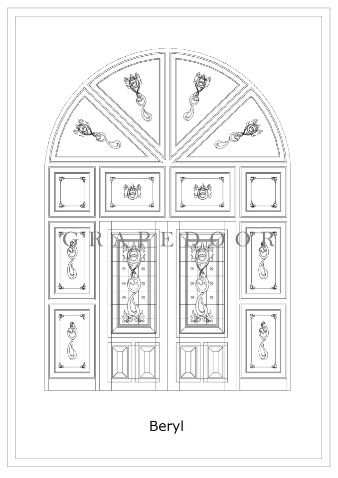 Grapedoor Custom Door Drawing Beryl Design