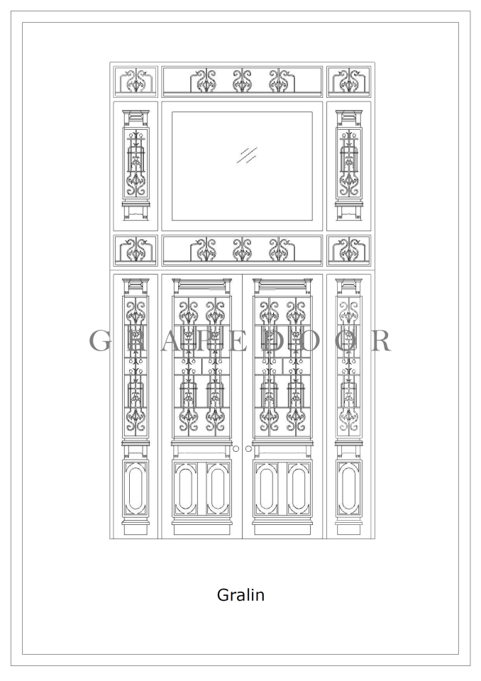 Grapedoor Custom Door Drawing Gralin Design