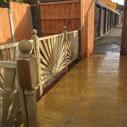 brown coloured fence