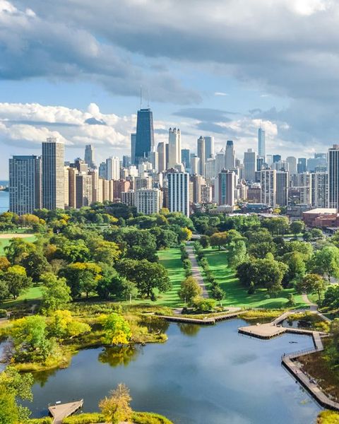 Chicago downtown aerial