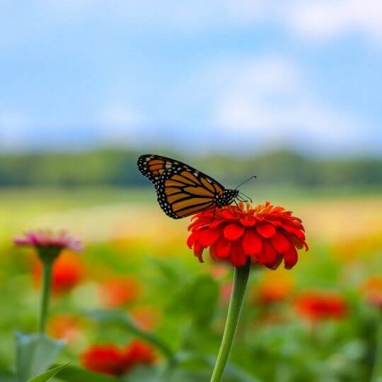 monarch butterfly resting on a flower