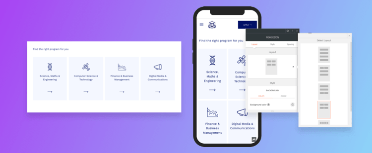Editing website for mobile
