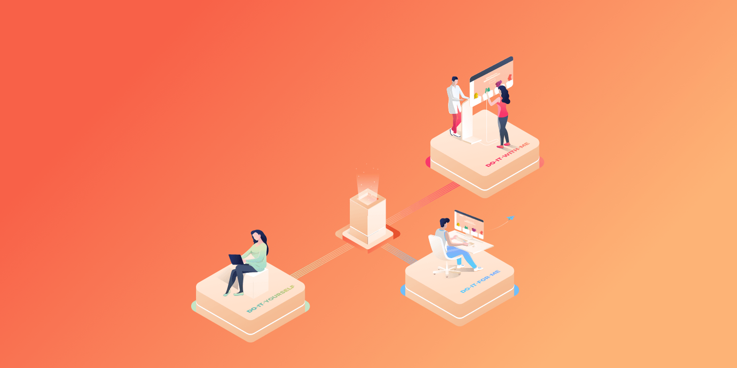 Illustration of people in a variety of professional activities